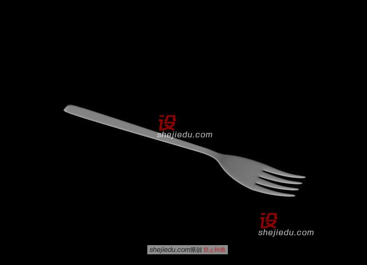 在3D Max中制作叉子建模13